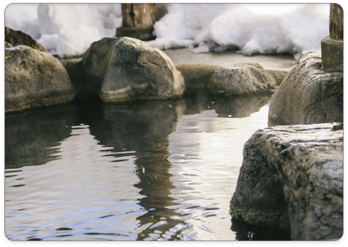 眺めの入浴に最適なぬるま湯